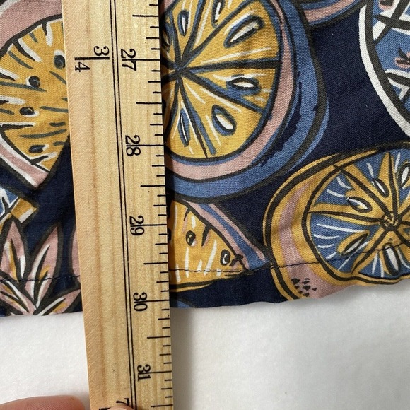 Junk Food Clothing Art Style Navy Pineapple Fruit Button Front Men Shirt Size L - Picture 16 of 16